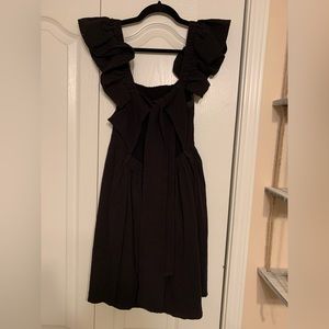 Black tie back dress
